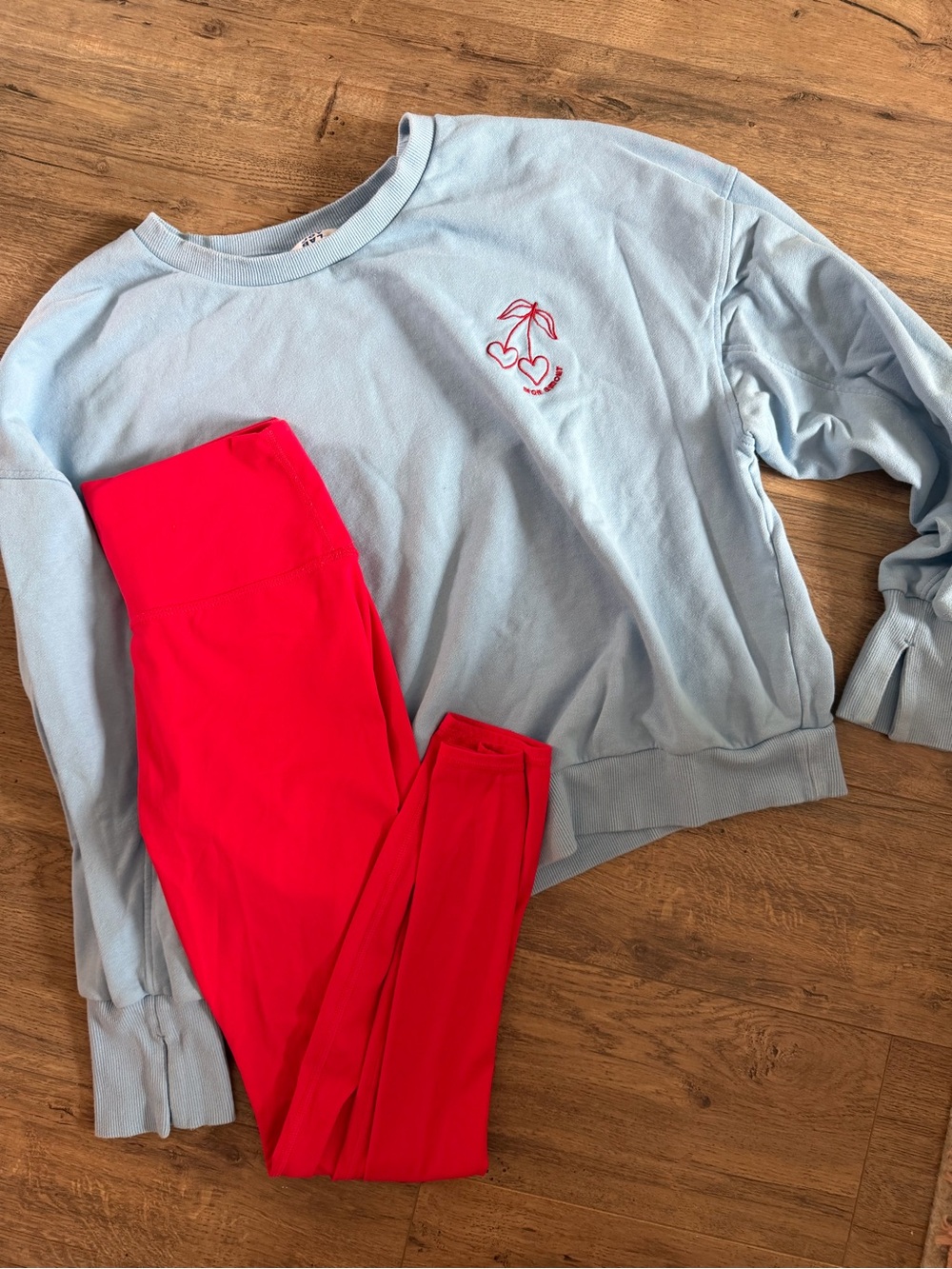 JoyLab Light Blue Crewneck Sweatshirt and Leggings